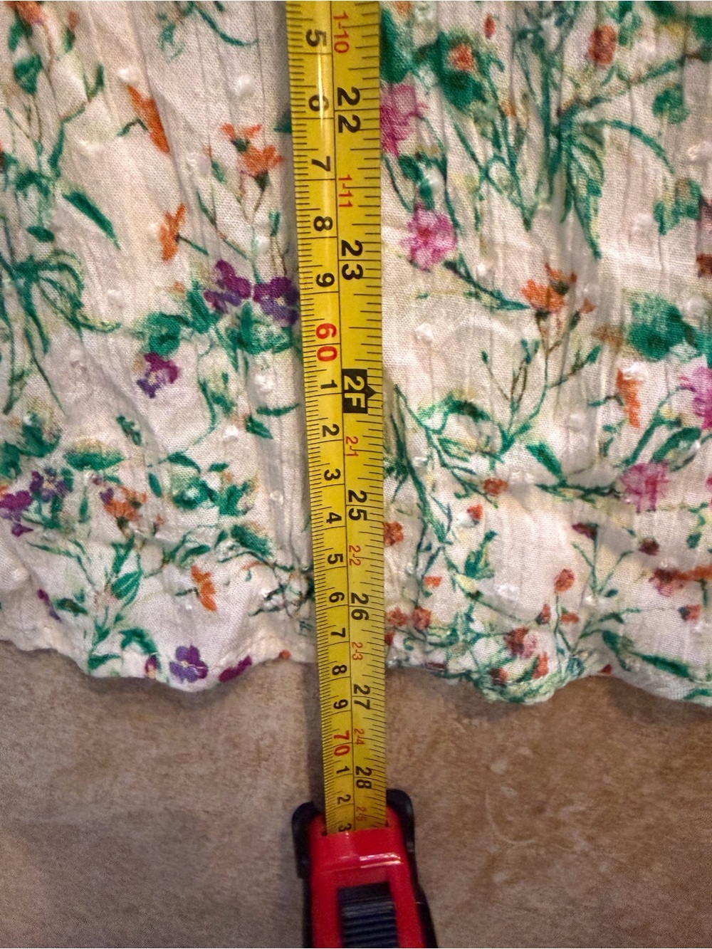 Rose & Olive Cream Floral Crochet-Yoke Peasant Blouse Flowy - Picture 9 of 9